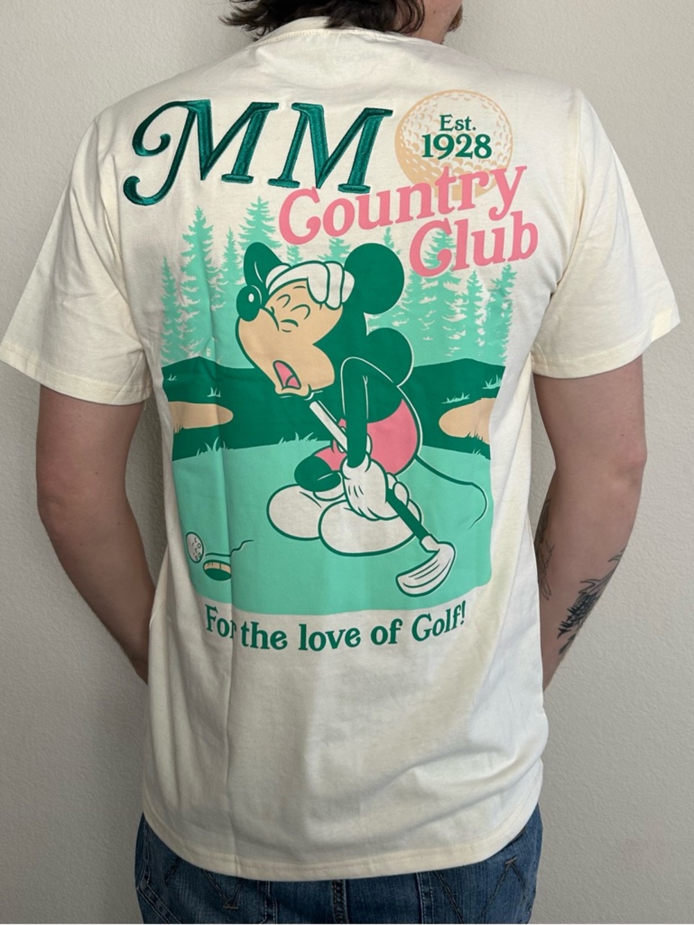 Mickey Mouse Golf Country Club NWT Men’s Size Large NEW RARE Regular Crop Fit